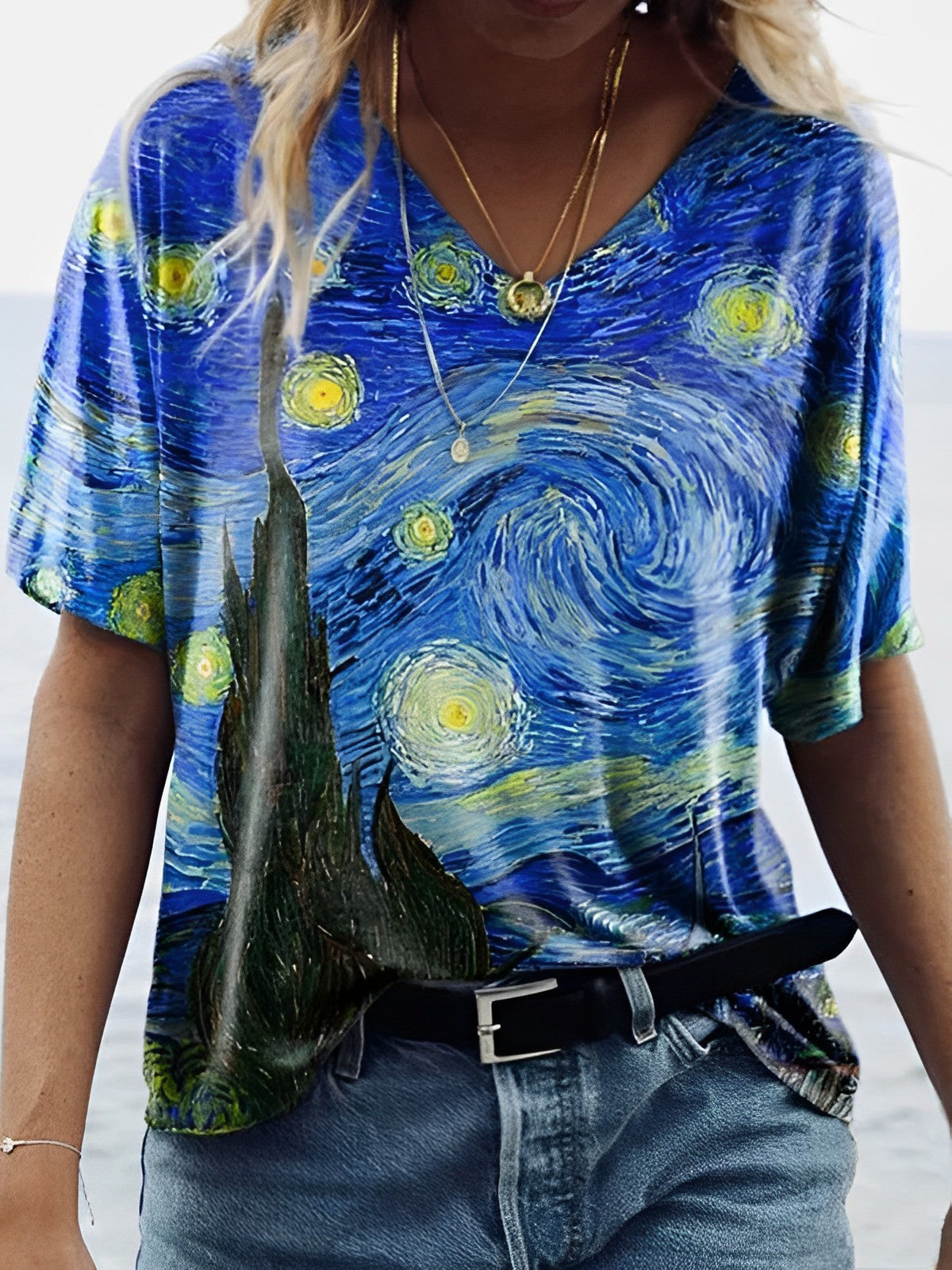 Camiseta cielo estrellado de Van Gogh