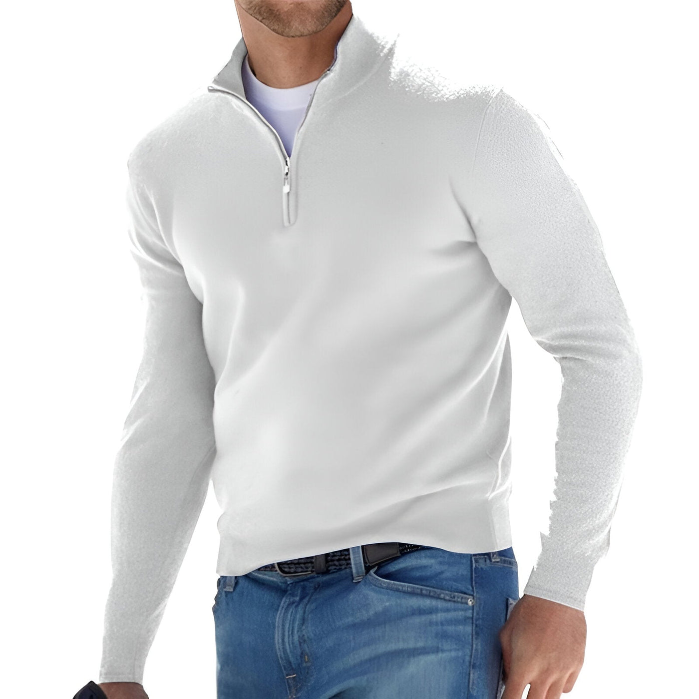 Jersey con media cremallera para hombre