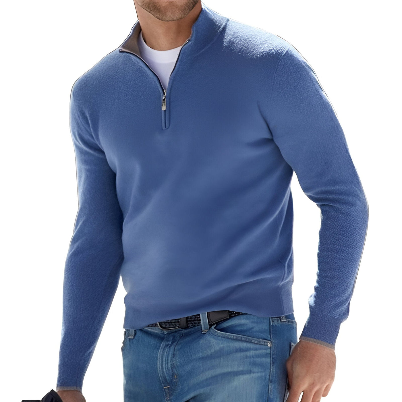 Jersey con media cremallera para hombre