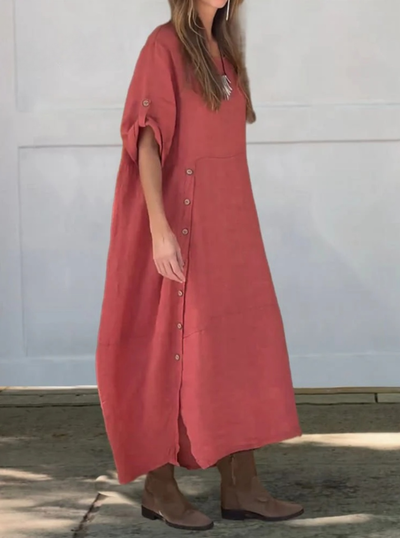 Ruth - Vestido para mujer en lino y algodón