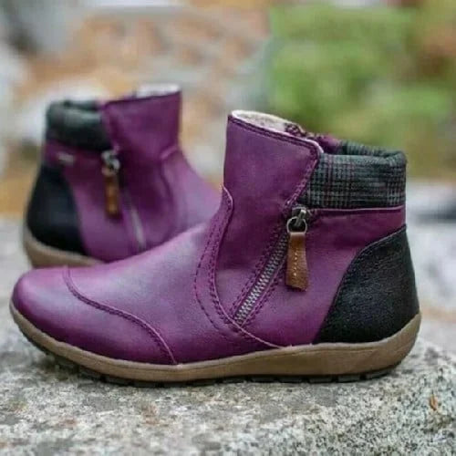 Gina - Botas tobilleras impermeables con cremallera para mujer