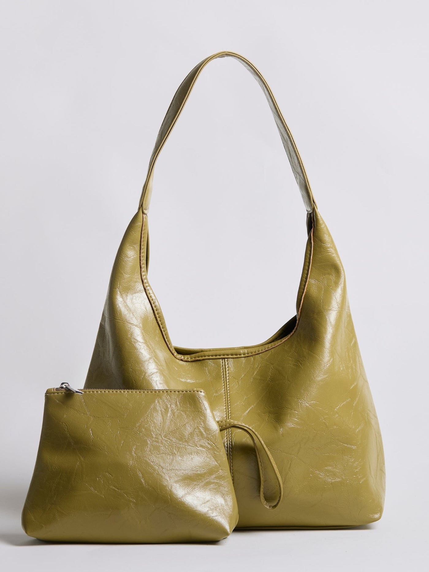 Bolso de mano Scarlett de piel desgastada