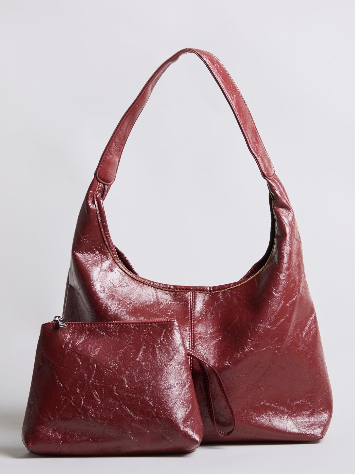 Bolso de mano Scarlett de piel desgastada