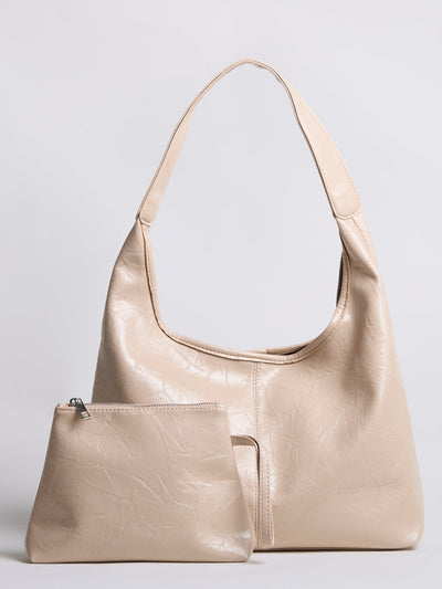 Bolso de mano Scarlett de piel desgastada