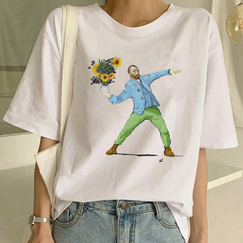 Camiseta con estampado de Van Gogh