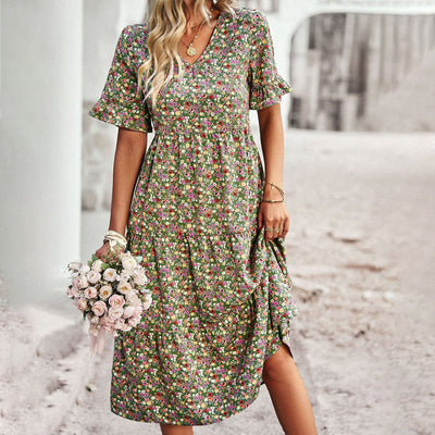 Paula- Vestido midi floral