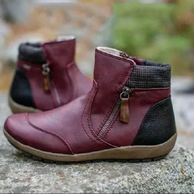 Gina - Botas tobilleras impermeables con cremallera para mujer