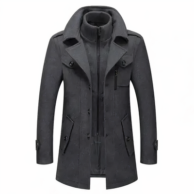 Grayson - Chaqueta de moda con doble cuello para hombre