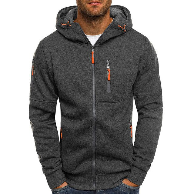 Chaqueta deportiva con capucha para hombre