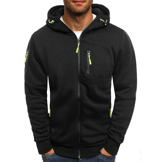 Chaqueta deportiva con capucha para hombre