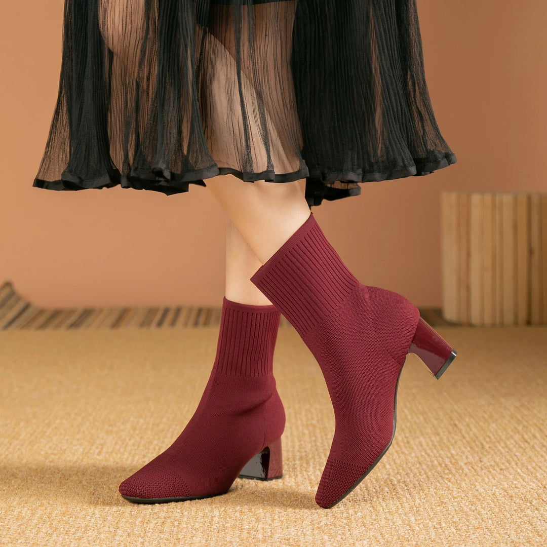 Marlinda™ | Botas elegantes de tacón alto en color liso