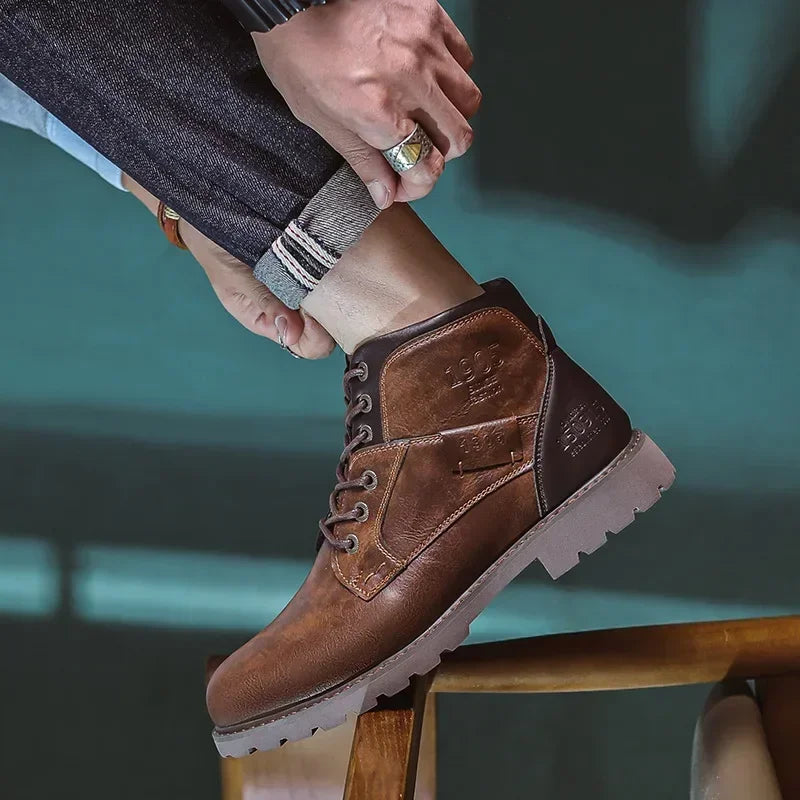 Parker | Botas casual de cuero estilo británico para hombre