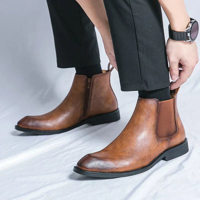 Cooper | Botas Chelsea de piel con cremallera