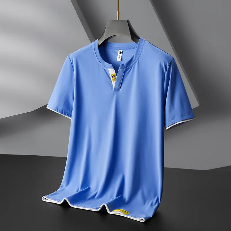 Camiseta de hombre Cooling Ice Silk con cuello redondo