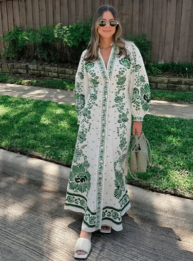 Estefanie - Maxi Vestido Elegancia Botánica