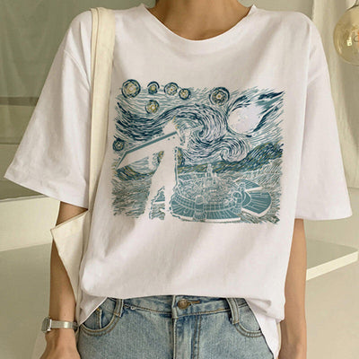 Camiseta con estampado de Van Gogh