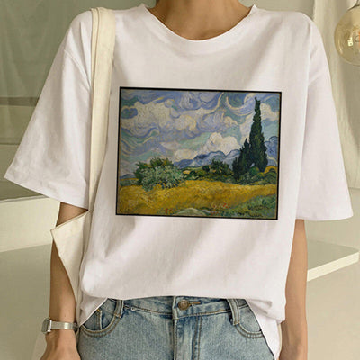 Camiseta con estampado de Van Gogh