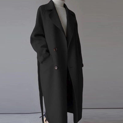 Joan - Chaqueta Overcoat con cuello de solapa