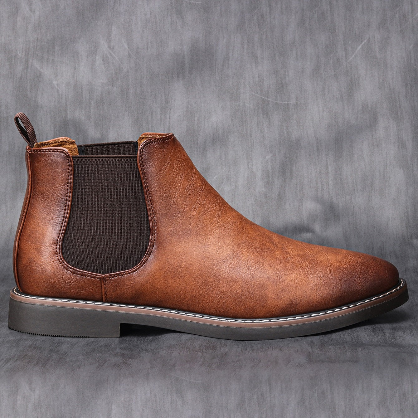 Gerno - Botas Chelsea de piel para hombre