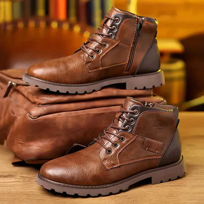 Jethro | Botas con cordones hechas de cuero de primera calidad