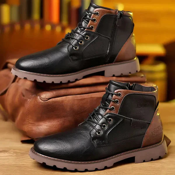 Jethro | Botas con cordones hechas de cuero de primera calidad