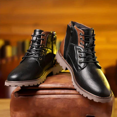 Jethro | Botas con cordones hechas de cuero de primera calidad