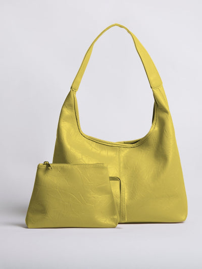 Bolso de mano Scarlett de piel desgastada